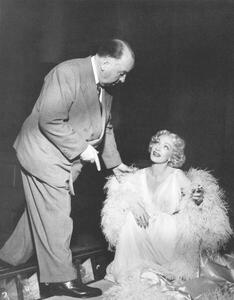 Művészeti fotózás On The Set, Alfred Hitchcock And Marlene Dietrich., (30 x 40 cm)