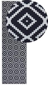 Fekete és fehér futószőnyeg 60 x 200 cm KARUNGAL