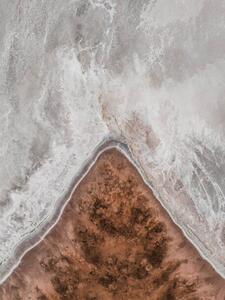 Fotográfia Triangular shaped land mass at the, Abstract Aerial Art, (30 x 40 cm)