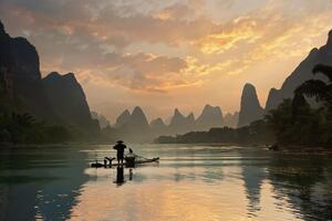 Fotográfia Golden Li River, Yan Zhang, (40 x 26.7 cm)