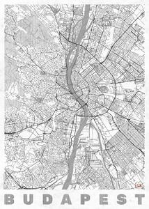 Térkép Budapest, Hubert Roguski, (30 x 40 cm)