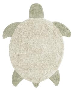 Bézs mosható kézi szövésű pamut gyerek szőnyeg 110x130 cm Sea Turtle – Lorena Canals