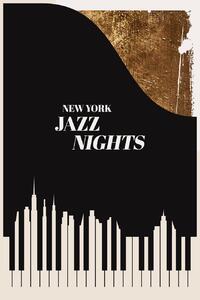 Illusztráció Jazz Nights, Kubistika, (26.7 x 40 cm)