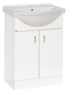 Fürdőszobaszekrény mosdóval Multi Pro 61x85x50 cm fehér lesk PRO60SOKL