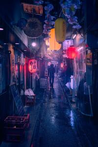 Művészeti fotózás Tokyo Blue Rain, Javier de la, (26.7 x 40 cm)