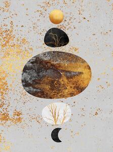 Illusztráció Sun And Moon, Elisabeth Fredriksson, (30 x 40 cm)