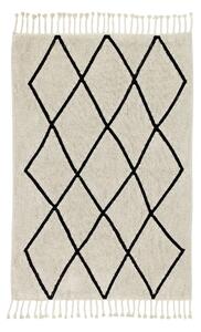 Krémszínű mosható kézi szövésű pamut szőnyeg 140x200 cm Bereber Beige – Lorena Canals