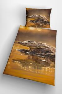 3d ágyneműhuzat Crocodile mikroplüss 140x200 cm