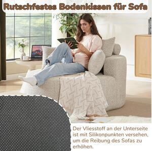 Staronce extra széles, váz nélküli habfotel, vákuumcsomagolt, bézs, 127 cm