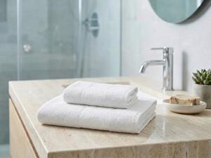 CARRARA törölközőkészlet 1db 60x100 cm és 1db 40x55 cm 100% pamut, fehér