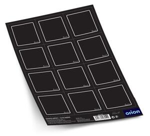 Orion BLACK matricák tárolókhoz négyzet fekete2 x 12 db