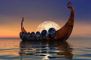 Illusztráció Viking Boat 2, CoreyFord