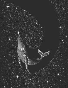 Illusztráció Starry Whale, Aliriza Cakir, (30 x 40 cm)