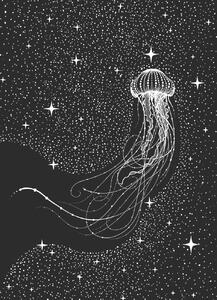 Illusztráció Starry Jellyfish, Aliriza Cakir, (30 x 40 cm)