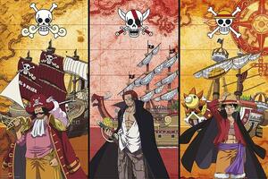 Plakát One Piece - Captains & Boats, (91.5 x 61 cm)