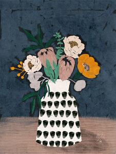 Illusztráció Moody Florals, Erum Khalili, (30 x 40 cm)