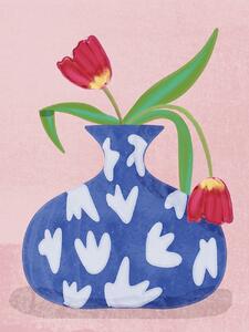 Illusztráció Tulpe in vase, Raissa Oltmanns, (30 x 40 cm)