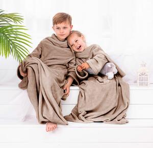 Decoking Lazy Kids takaró ujjakkal, bézs színben, 90 x 105 cm