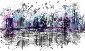 Illusztráció Modern Art NEW YORK CITY Skyline Splashes, Melanie Viola, (40 x 26.7 cm)