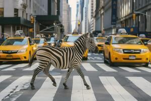 Kép zebra New Yorkban