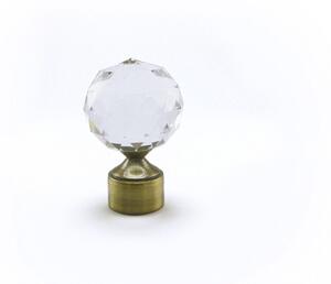 Cristal Royal antik arany fém karnis végzáró elem