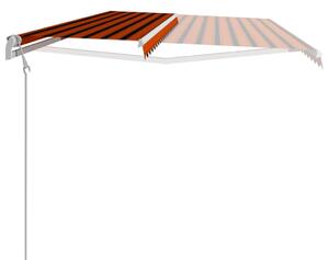 VidaXL narancssárga és barna automata napellenző 500 x 300 cm