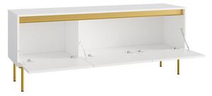 TV szekrény Gelean 3D (fehér + arany)