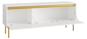 TV szekrény Gelean 3D (fehér + arany)