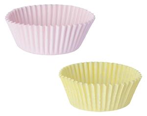 50 darabos muffin forma készlet, papír, Ø3,5xH1,7 cm, Classic Cake Rózsaszín / Sárga
