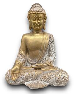 Ülő Buddha Szobor Aranyozott 20 cm