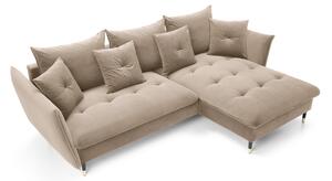 GLAM L alakú kanapé - bézs Oldal: Jobbos