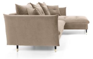 GLAM L alakú kanapé - bézs Oldal: Balos