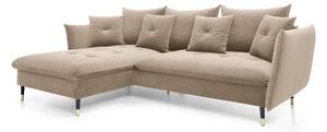 GLAM L alakú kanapé - bézs Oldal: Jobbos