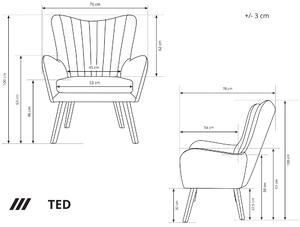 TED fotel - szürke