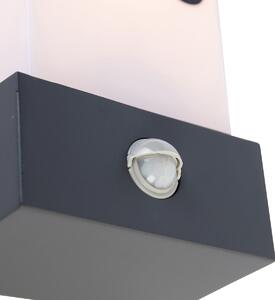 Kültéri fali lámpa sötétszürke IP54 mozgásérzékelő - Tide