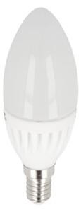 LED lámpa , égő , gyertya , E14 foglalat , 9 Watt , 220° , meleg fehér