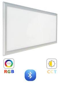 RGB-CCT LED panel , 60 x 30 cm , 30W , süllyesztett , dimmelhető , színes , állítható fehér színárnyalat , LEDISSIMO