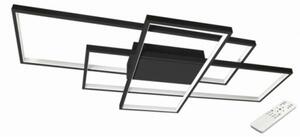 LED lámpatest , mennyezeti , 90 x 50 cm , 126W , CCT , dimmelhető , fekete , Galaxis Hidra