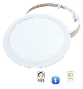RGB-CCT LED panel , 18W , falon kívüli , kerek , dimmelhető , LEDISSIMO