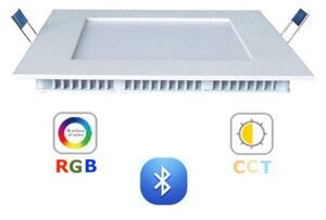 RGB-CCT LED panel , 6W , süllyesztett , négyzet , dimmelhető , színes , állítható fehér színárnyalat , Mi-light kompatibilis