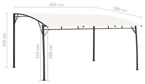 VidaXL krémszínű kerti napellenző 4 x 3 x 2,55 m