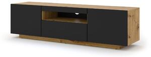 TV aszta/Szekrény Aurinko 150 (artisan tölgy + matt fekete)