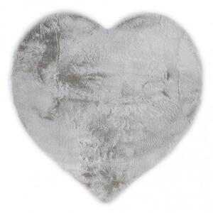 Chiara Uni 640 Silver szív alakú szőnyeg szürke