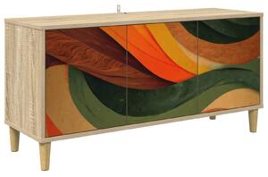 VidaXL TV szekrény BONN 102 x 33 x 50 cm Sonoma Szerelt Fa