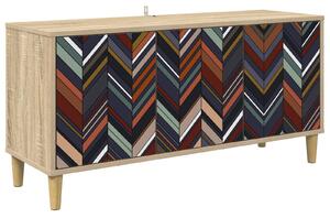 VidaXL TV szekrény OMMEN 102 x 33 x 50 cm Sonoma Szerelt Fa