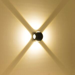 Kültéri fali LED lámpa 12W fekete IP65 vízálló (OUTDOOR-LED-1019-4-BLACK)