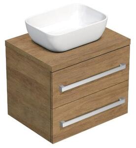 Fürdőszobaszekrény SAT Cube Way 60x47,5x46 cm Hickory tölgy CUBE461603DH45
