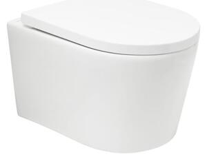 Wc soft close ülőkével felakasztható SAT Brevis fehér fényes felülettel hátsó kifolyással SATBRE010RTORP