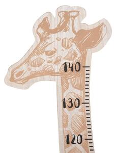Zsiráf alakú mérőrúd 140 cm, tölgy színű - GIRAFE