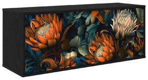 VidaXL Falsítható TV Szekrény LOCHEM 102 x 33 x 40 cm Fekete Tölgy